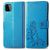 Mobigear Clover Samsung Galaxy A22 4G Hülle Klapphülle Geldbörse - Blau