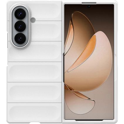Mobigear Bumpy Samsung Galaxy Z Fold 8 Ultra Hülle Flexibles TPU Backcover - Weiß