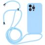 Mobigear Lanyard iPhone 14 Pro Max Silikon Handykette - Babyblau