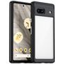 Mobigear Crystal Google Pixel 7a Hülle Hardcase Backcover - Transparent / Schwarz