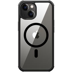 Valenta Full Cover iPhone 15 MagSafe Gehärtetes Glas Backcover Shockproof - Transparent / Schwarz