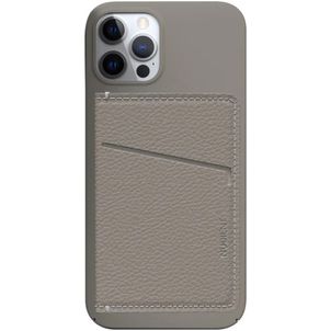Nudient Magnet Thin Echtleder Kartenetui - 3 Karten - MagSafe Kompatibel - Clay Beige