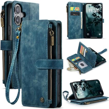 CaseMe C30 iPhone 17 Hülle Klapphülle Geldbörse - Blau