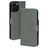 Mobiparts Classic Wallet MagSafe iPhone 16 Pro Max MagSafe Hülle Klapphülle Geldbörse - Stone Green