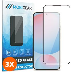 Mobigear Premium Samsung Galaxy S24 FE Panzerglas Gehärtetes Glas Displayschutz - Hüllenfreundlich (3er Pack)