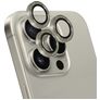 Mobiparts Camera Lens iPhone 15 Pro Max Aluminum Kameralinsen Schutz - Hüllenfreundlich - Silber
