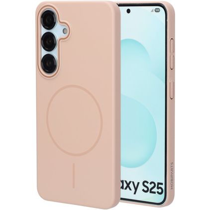 Mobiparts Slim Line Samsung Galaxy S25 MagSafe Hardcase Backcover - Dune Sand