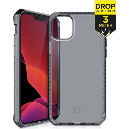 ITSkins SpectrumClear iPhone 12 Mini Hülle Flexibles TPU Backcover Stoßfest - Smoke