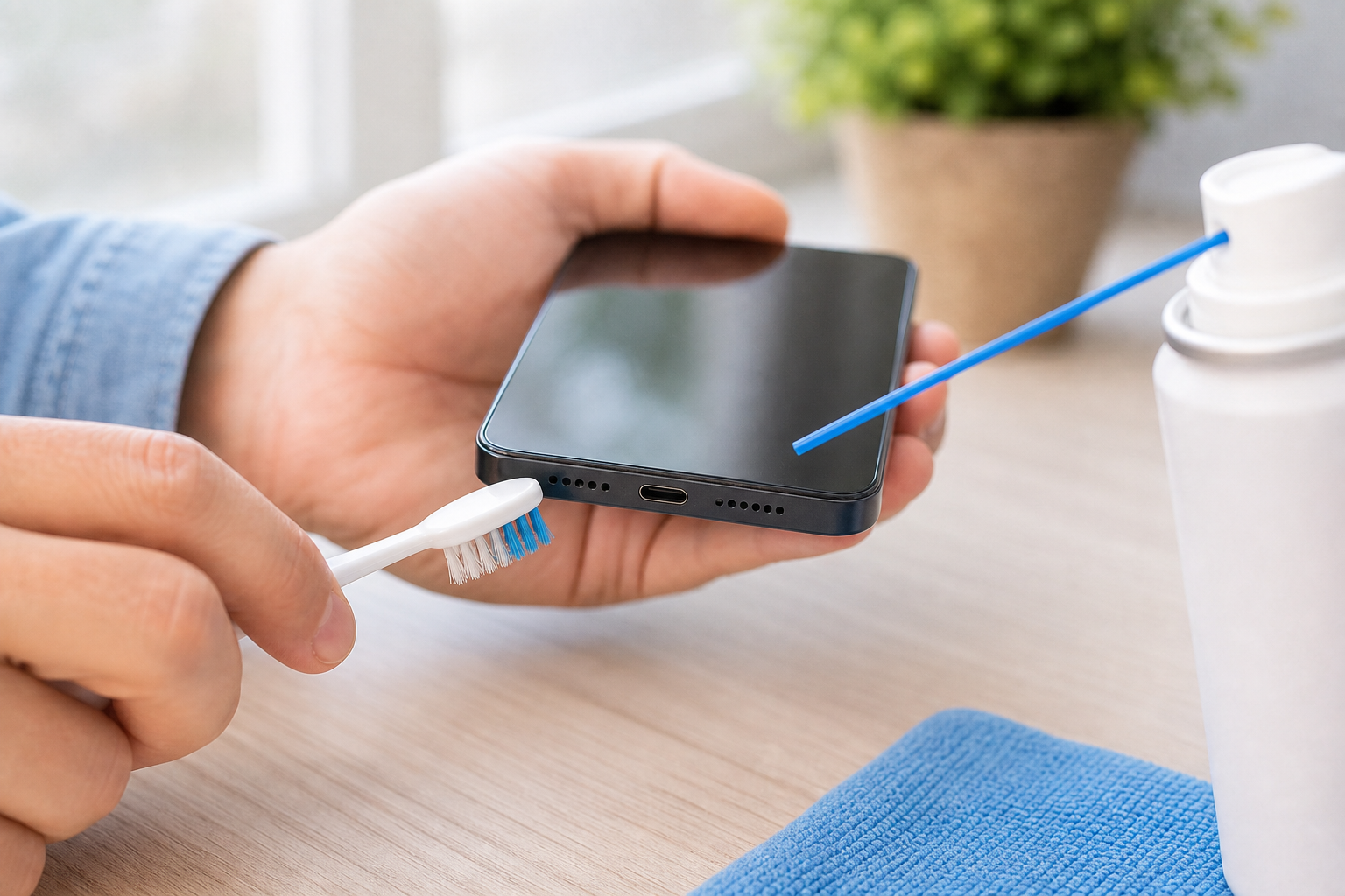 Lautsprecher reinigen und das Handy staubfrei machen