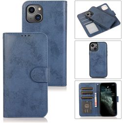 Mobigear Wallet iPhone 13 Mini Hülle Abnehmbare 2in1 Klapphülle Geldbörse - Blau