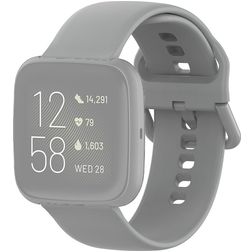 Mobigear Sport Buckle Silikon Fitbit Versa 2 Armband Dornschließe - Grau