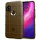 Mobigear Rugged Shield Motorola One Hyper Hülle Flexibles TPU Backcover Stoßfest - Braun