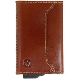Valenta Card Case Plus Echtleder Kartenetui - 7 Karten - Braun