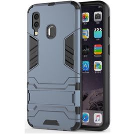 Mobigear Armor Stand Samsung Galaxy A40 Hülle Hardcase Backcover Stoßfest mit Ständer - Marineblau Mobigear Armor Stand Samsung Galaxy A40 Hülle Hardcase Backcover Stoßfest mit Ständer - Marineblau
