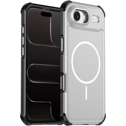 Mobigear Airbag Shockproof iPhone Air MagSafe Hülle Hardcase Backcover Stoßfest - Silber