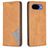 Mobigear Rhombus Slim Google Pixel 10a Hülle Klapphülle - Cognac
