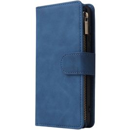 Mobigear Zipper Huawei P40 Hülle Klapphülle Geldbörse - Blau