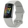 Mobigear Sport Dual Silikon Fitbit Charge 5 Armband Drückerschließe - Grau