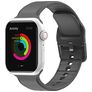 Mobigear Dashed Silikon Apple Watch Armband Dornschließe - 49/46/45/44 mm - Grau