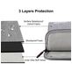 Haweel Oxford Laptop Aktentasche 15 - 16 Zoll Laptoptasche + Handgriff - Grau