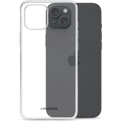 Mobilize Gelly Durchsichtig iPhone 15 Plus Hülle Flexibles TPU Backcover - Transparent