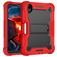 Mobigear ShieldStand iPad Mini 7 (2024) Hülle Kunststoff,Silikon Backcover + Stifthalter + Ständer - Schwarz / Rot