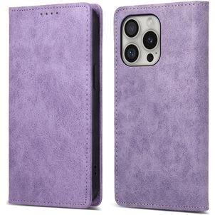 Mobigear Wallet iPhone 16 Pro Hülle Klapphülle Geldbörse - Lila