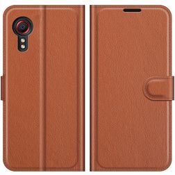 Mobigear Classic Samsung Galaxy Xcover 5 Hülle Klapphülle Geldbörse - Cognac