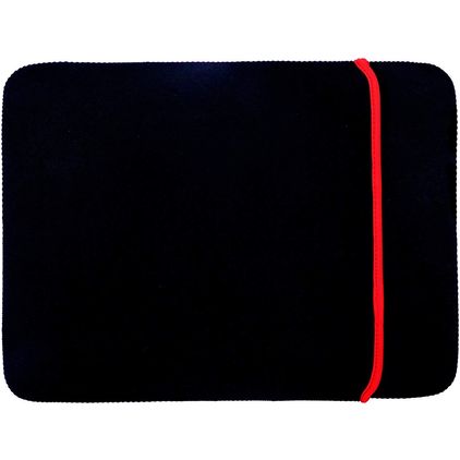 Mobigear Two Way Neopren Laptop Sleeve 13 Zoll Laptop Hülle - Schwarz / Rot