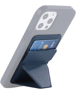 Mobigear Folding Snap-On Kartenetui - 3 Karten - MagSafe Kompatibel - Dunkelblau