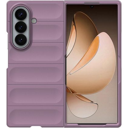 Mobigear Bumpy Samsung Galaxy Z Fold 8 Ultra Hülle Flexibles TPU Backcover - Lila