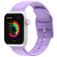 Mobigear Dashed Silikon Apple Watch Armband Dornschließe - 49/46/45/44 mm - Lila