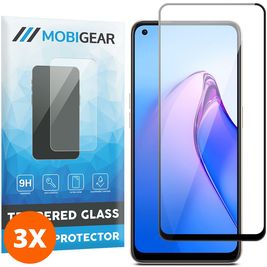 Mobigear Premium OPPO Reno 8 5G Panzerglas Gehärtetes Glas Displayschutz - Hüllenfreundlich (3er Pack)