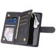 Mobigear Zipper iPhone 12 Hülle Klapphülle Geldbörse - Schwarz