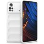 Mobigear Bumpy POCO X4 Pro 5G Hülle Flexibles TPU Backcover - Weiß