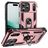 Mobigear Armor Ring iPhone 17 Pro Hülle Hardcase Backcover Stoßfest mit Ringhalter - Roségold