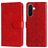 Mobigear Sunflower Samsung Galaxy A37 Hülle Klapphülle Geldbörse - Rot