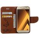 Mobigear Butterfly Samsung Galaxy A5 (2017) Hülle Klapphülle Geldbörse - Braun