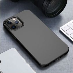 Mobigear Bio iPhone 12 Hülle Umweltfreundliches Backcover - Schwarz