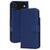 Mobiparts Wallet iPhone Air MagSafe Hülle Echtes Leder Klapphülle Geldbörse - Blau