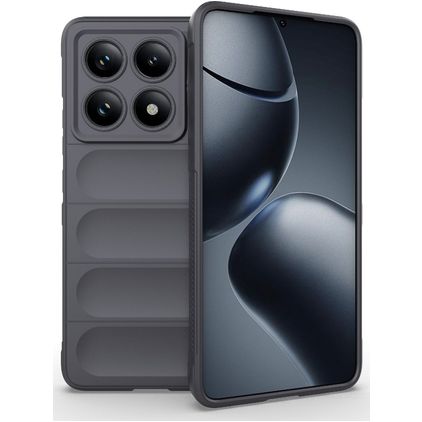 Mobigear Bumpy Xiaomi 14T Pro Hülle Flexibles TPU Backcover - Grau