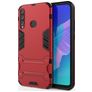 Mobigear Armor Stand Huawei P40 Lite E Hülle Hardcase Backcover Stoßfest mit Ständer - Rot