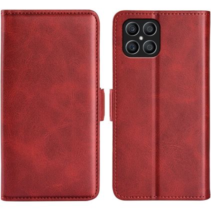 Mobigear Slim Magnet HONOR X8 Hülle Klapphülle Geldbörse - Rot