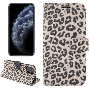 Mobigear Leopard iPhone 12 Hülle Klapphülle Geldbörse - Braun