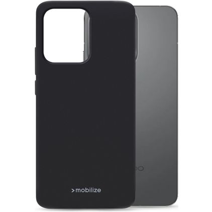 Mobilize Rubber Gelly OPPO Reno 14 Pro Hülle Flexibles TPU Backcover - Schwarz