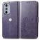 Mobigear Clover Motorola Edge 30 Pro Hülle Klapphülle Geldbörse - Lila
