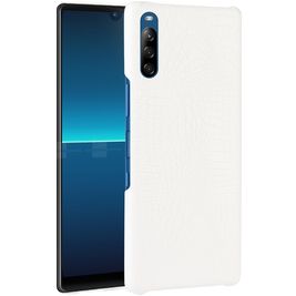 Mobigear Croco Sony Xperia L4 Hülle Hardcase Backcover - Weiß