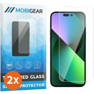 Mobigear iPhone 14 Panzerglas Gehärtetes Glas Displayschutz - Hüllenfreundlich (2er Pack)