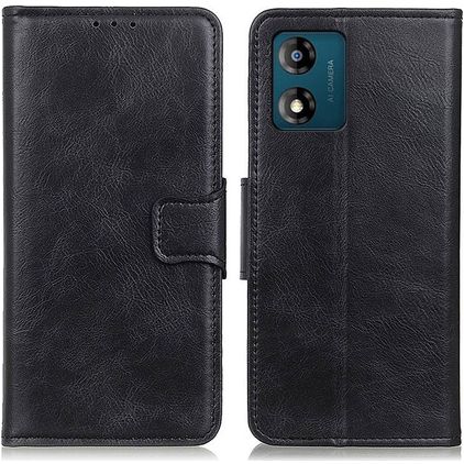 Mobigear Classy Motorola Moto E13 Hülle Klapphülle Geldbörse - Schwarz