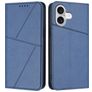 Mobigear Frosted Flip iPhone 17 Klapphülle Portemonnaie - Blau
